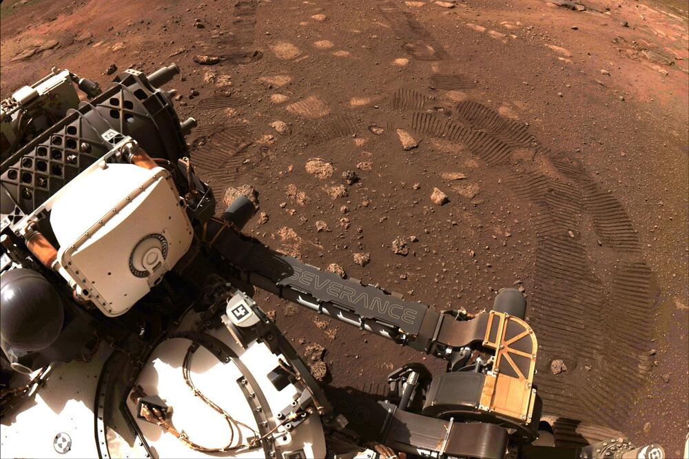 Prva vožnja rovera “Perseverance” na Marsu snimljena 4. marta, Foto: NASA