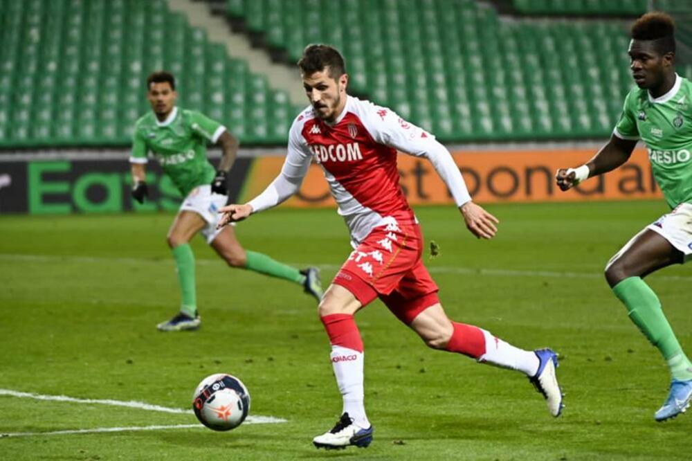 Jovetić na meču sa Sent Etjenom, Foto: AS Monaco