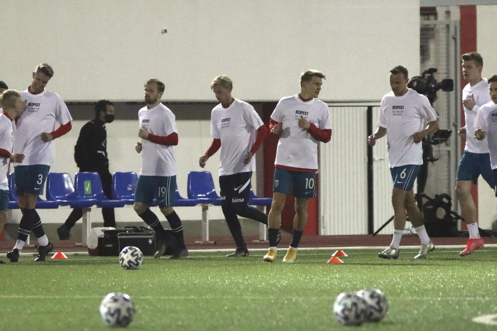 Norvežani na sinoćnjem meču, Foto: Beta/AP