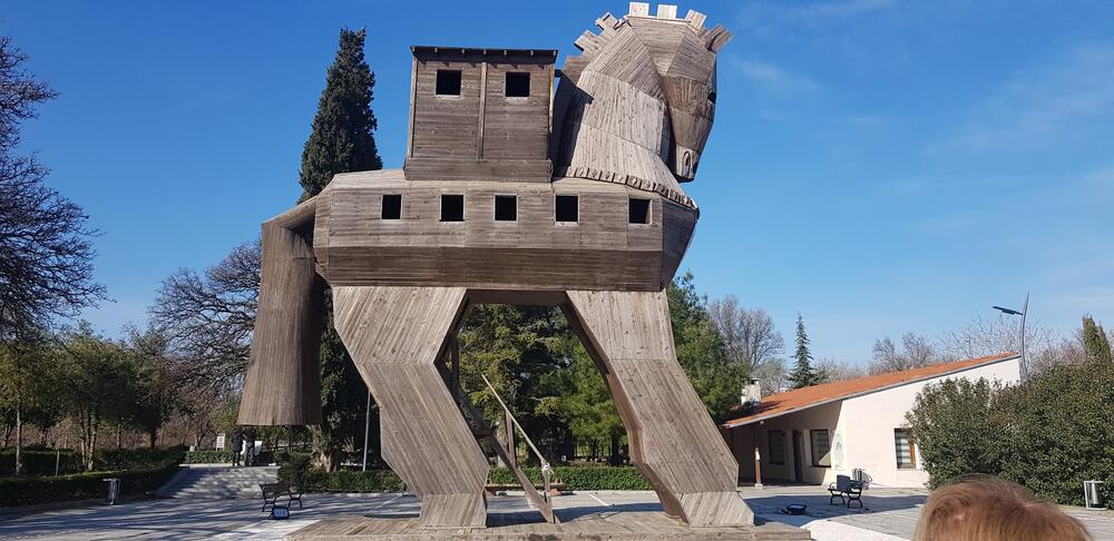 Kopija Trojanskog konja, nastala po slici sa vaze sa ostrva Mikonos, Foto: Nina Vujačić
