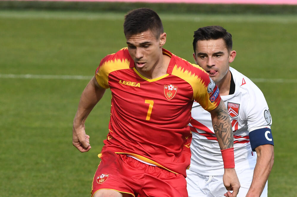 Đurđević na meču sa Gibraltarom, Foto: Savo Prelević