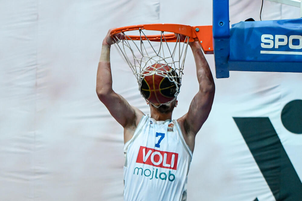 Andrija Slavković je pobjedi doprinio sa 14 poena, Foto: Druga.aba-liga.com