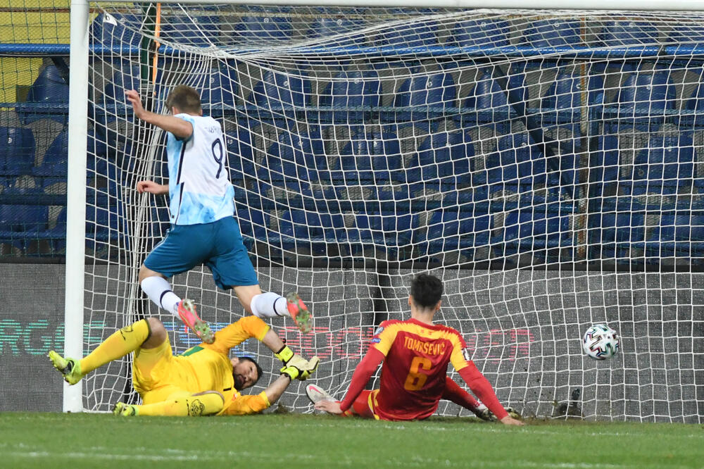 Trenutak odluke: Serlot postiže gol u 35. minutu, Foto: Savo Prelević
