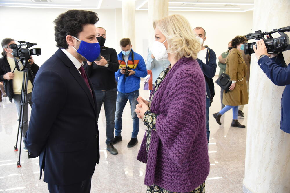 Abazović i Borovinić Bojović, Foto: Savo Prelević