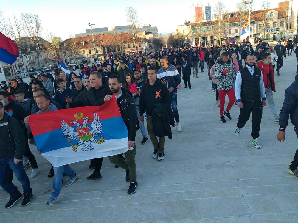 Sa protesta podrške Leposaviću u Nikšiću