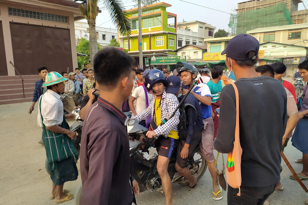 Mjanmar- demonstranti, Foto: Reuters