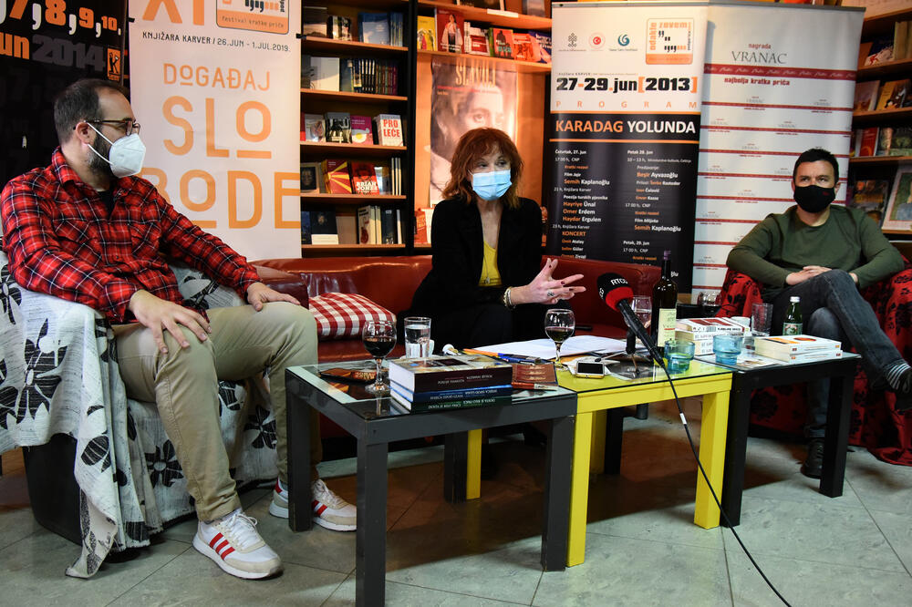 Sa konferencije za medije: Perović, Đukić i Radojičić, Foto: Luka Zeković