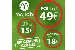 COVID testovi: PCR 49 eura, brzi antigenski test 15 eura, a test...