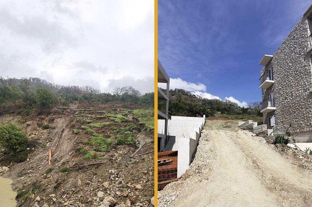 Put u ulici Bradaševo II- prije i poslije, Foto: Opština Tivat