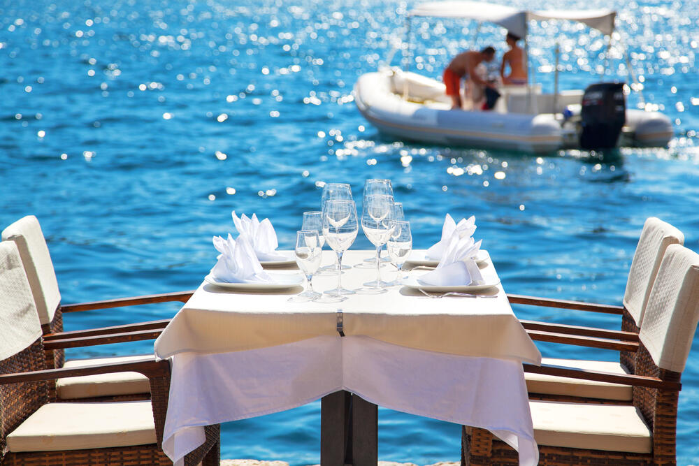 restaurant, coast, sea