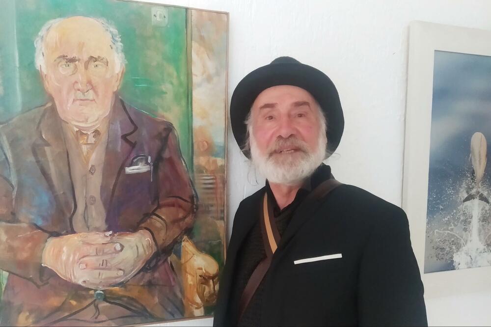 Pero Nikčević i portret njegovog oca, Foto: Jelena Kontić