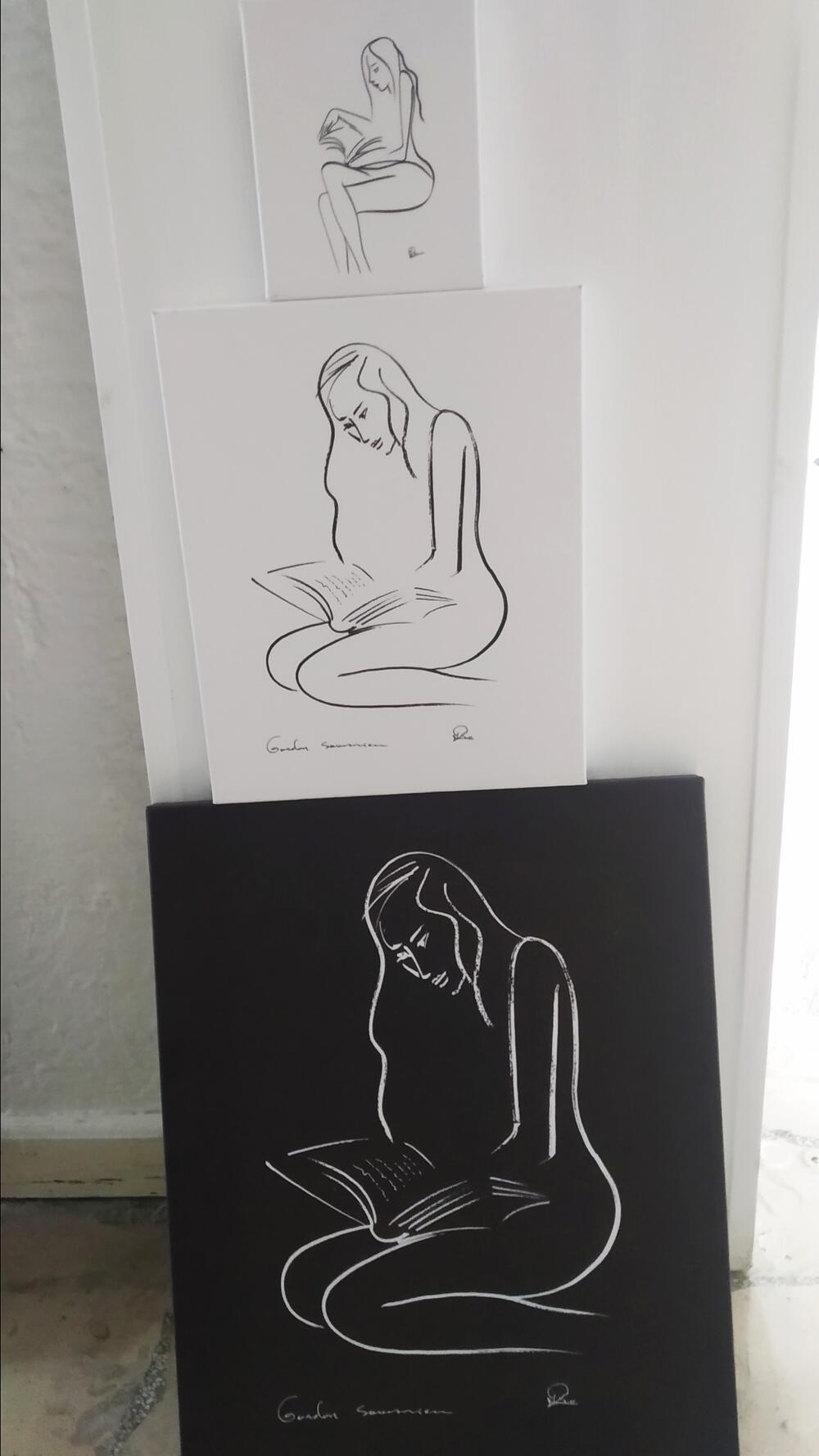 Dio radova iz ciklusa “Žena i knjiga”