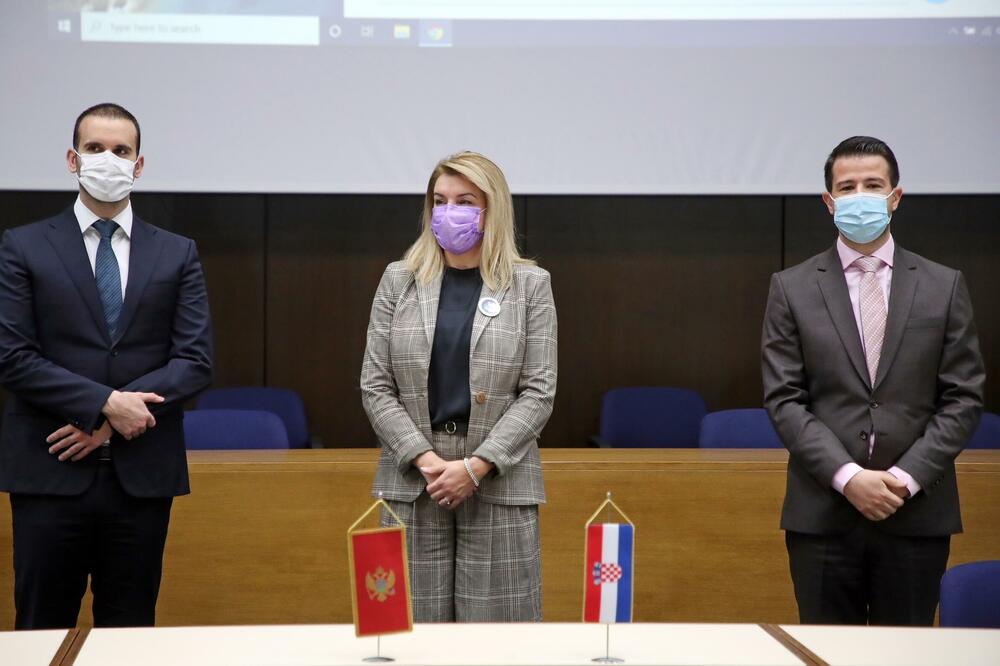 Spajić, Brnjac i Milatović, Foto: Ministarstvo