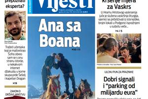 Naslovna strana "Vijesti" za 3. maj 2021.