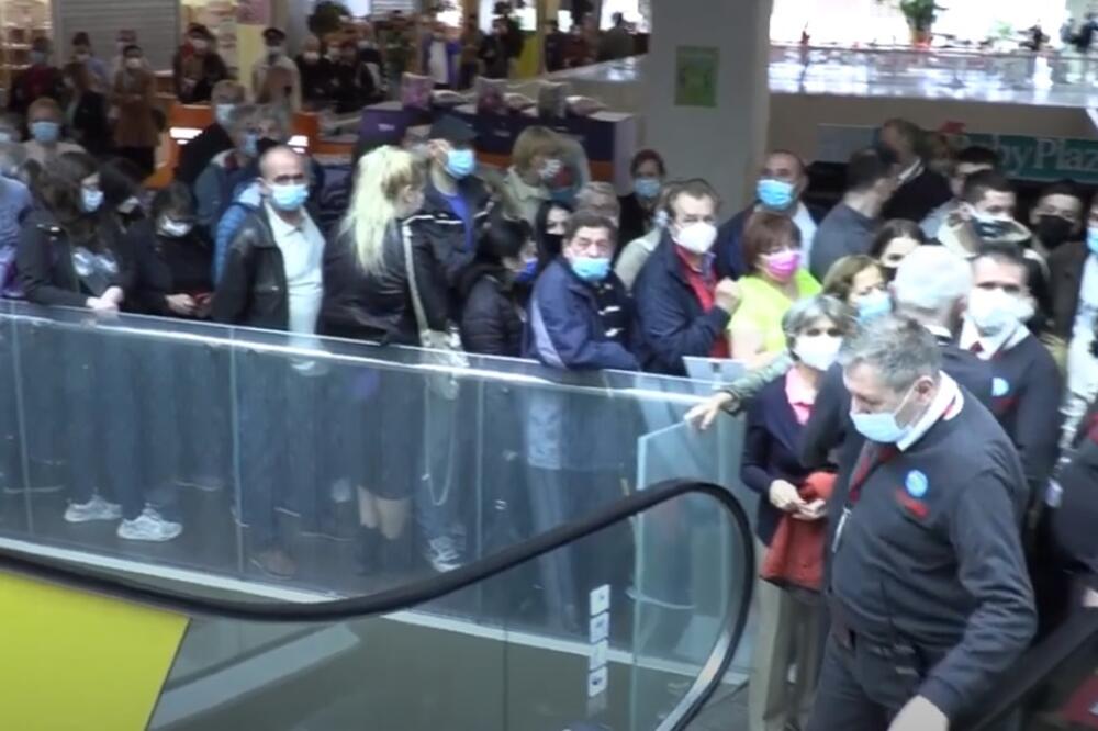 Gužva u Ušću, Foto: Screenshot/Nova.rs