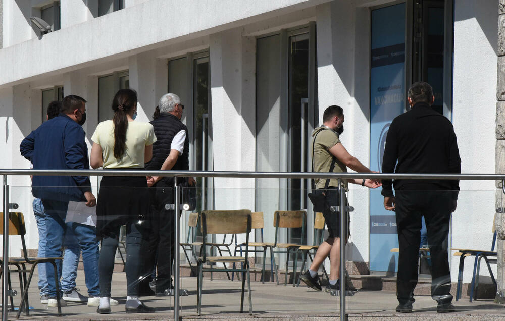 Vakcinacija u Muzičkom centru u Podgorici, maj 2021. godine
