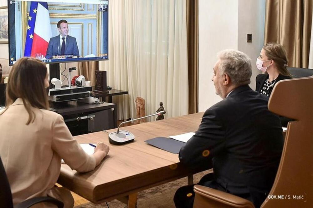 Krivokapić i Makron, Foto: gov.me