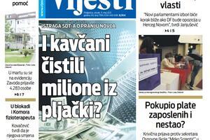 Naslovna strana "Vijesti" za 11. maj 2021.