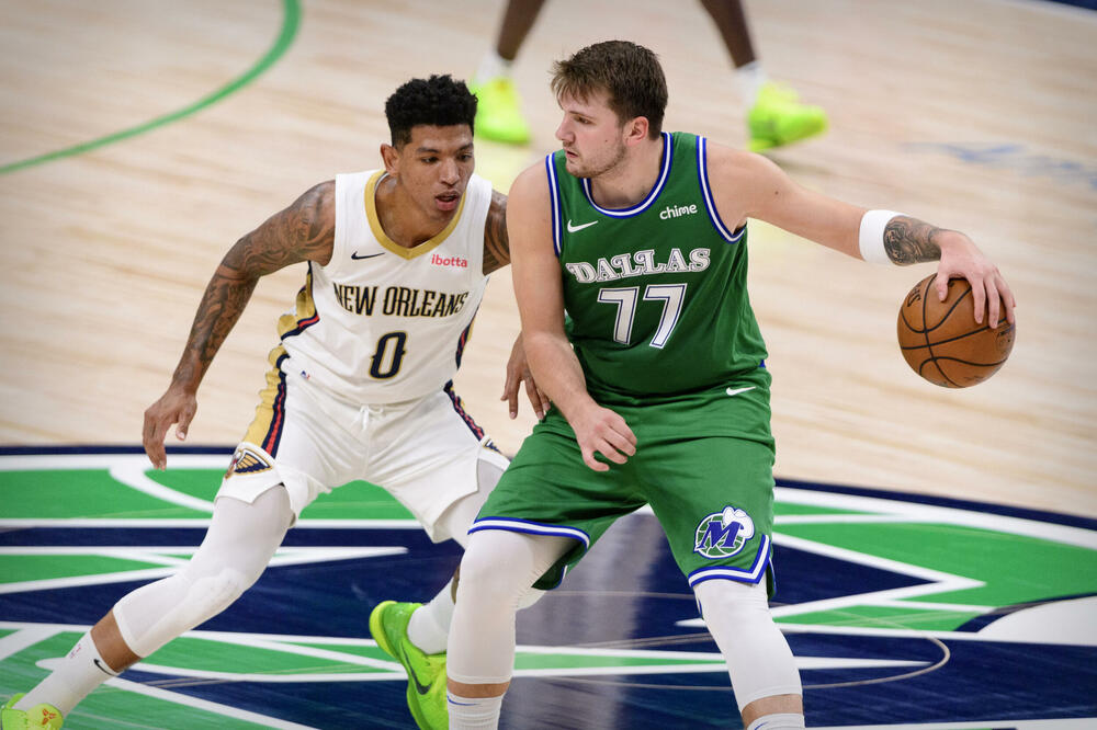 Dončić na meču sa Nju Orleansom, Foto: Reuters