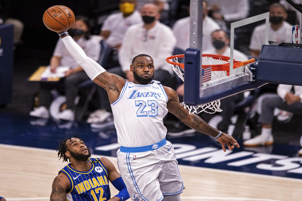 Lebron Džejms na meču sa Indijanom, Foto: AP