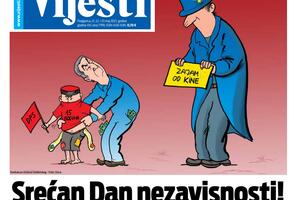 Naslovna strana "Vijesti" za 21, 22. i 23. maj