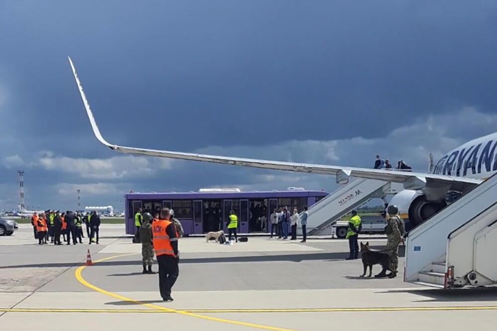 Avion Rajanera na aerodromu u Minsku, Foto: Reuters