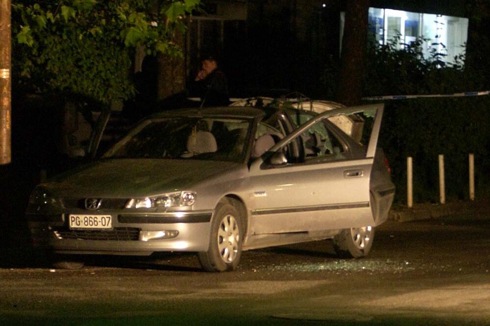 Automobil Duška Jovanovića nakon pucnjave