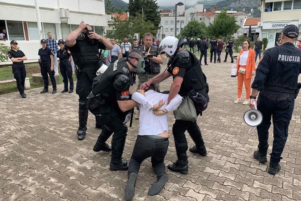 Detalj sa prošlogodišnjih protesta, Foto: Vuk Lajović