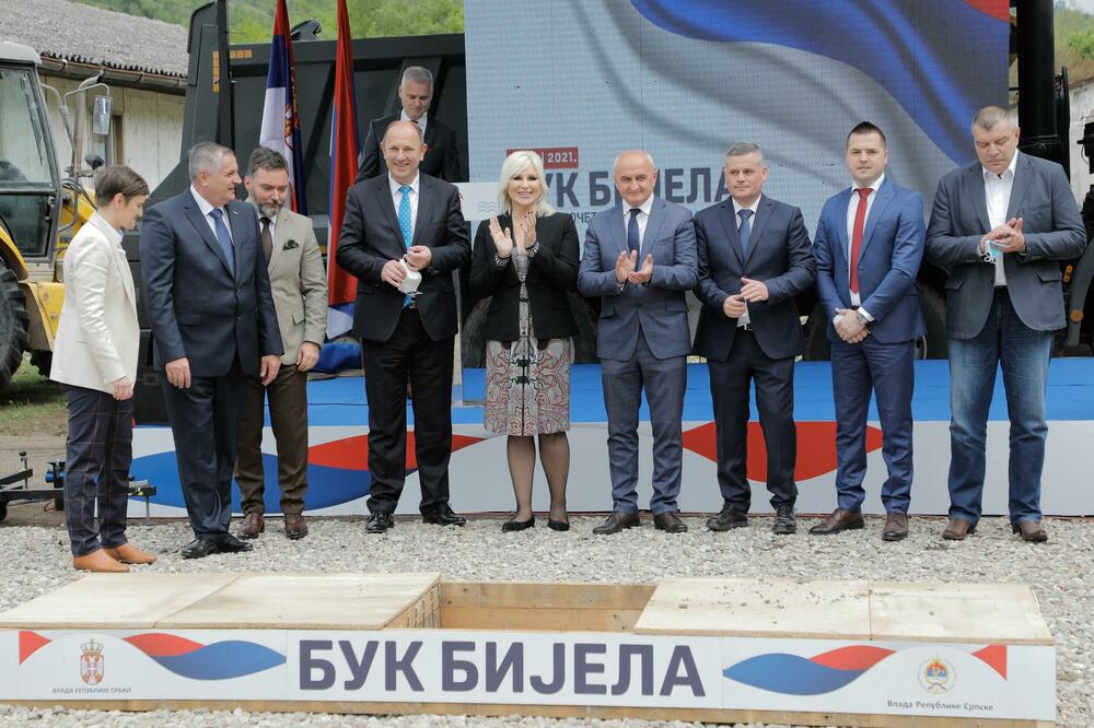 Sa svečanosti polaganja kamena temeljca za izgradnju hidroelektrane Buk Bijela, Foto: BETAPHOTO