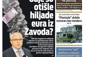 Naslovna strana Vijesti za petak 4.jun 2021. godine