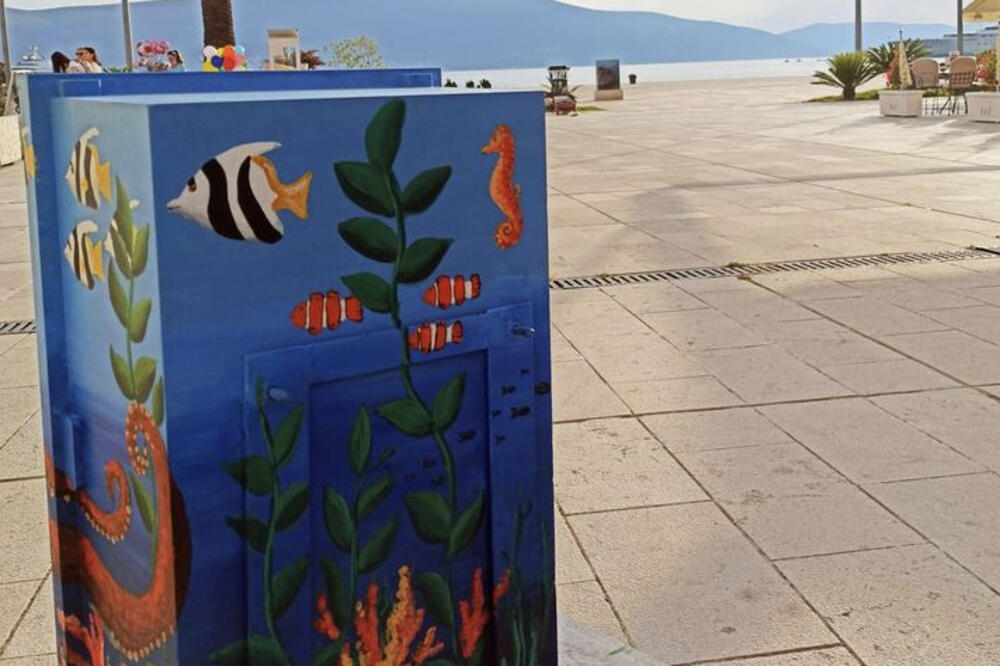 Tivat- oslikavanje strujnih ormarića, Foto: Hana Mirkov