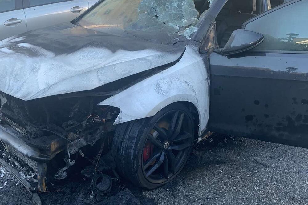 Zapaljeno vozilo, Foto: Čitalac Vijesti