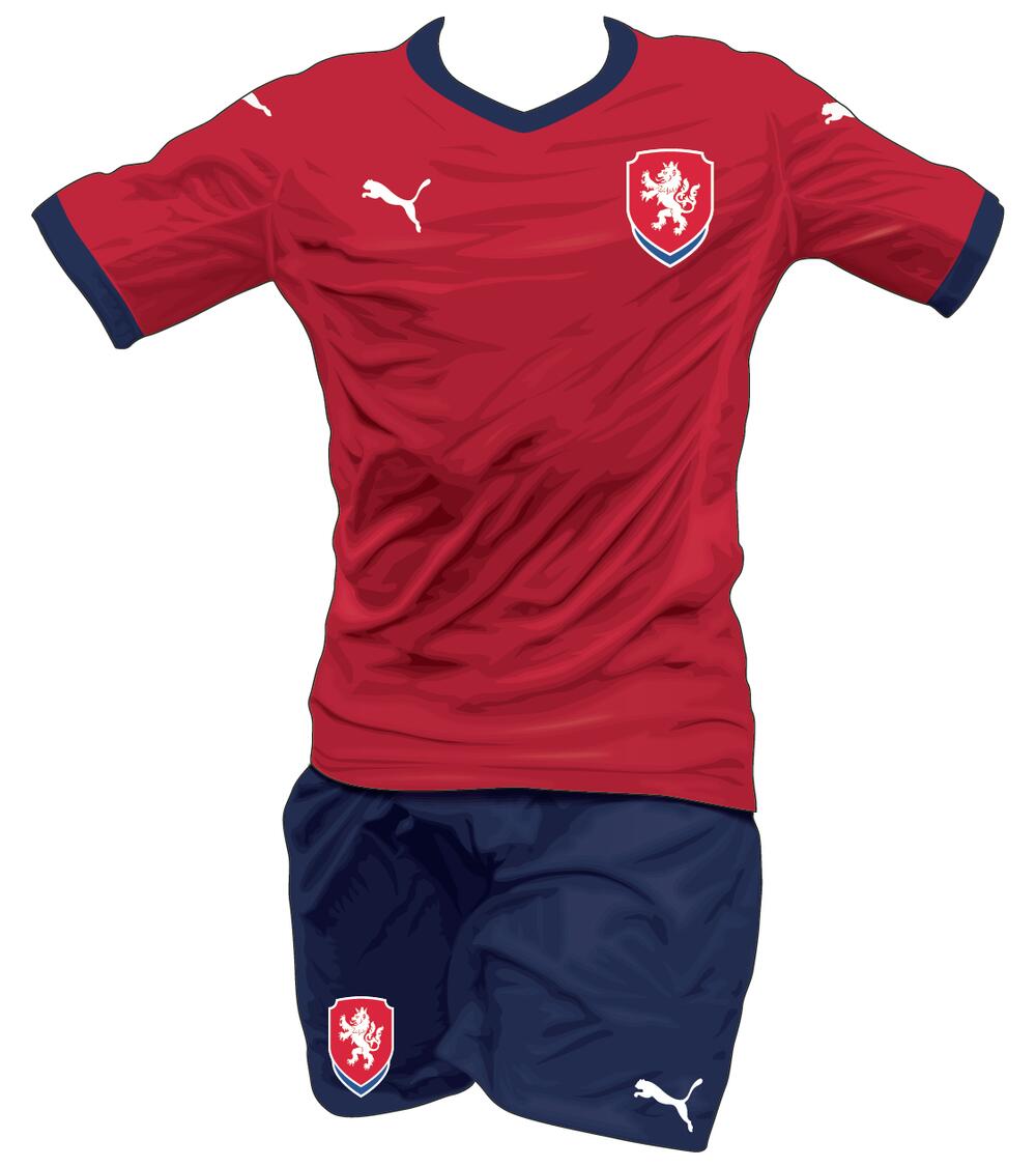 Fudbalska reprezentacija Češke, Dres Češke, Euro 2020