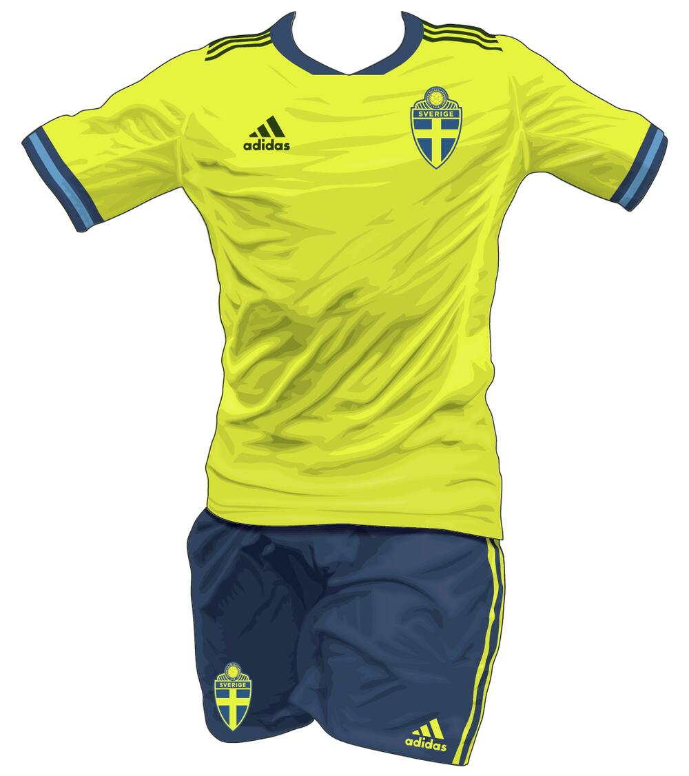 Fudbalska reprezentacija Švedske, Dres Švajcarske, Euro 2020