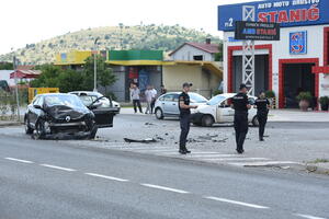 Saobraćajna nezgoda u Podgorici: Tri osobe povrijeđene
