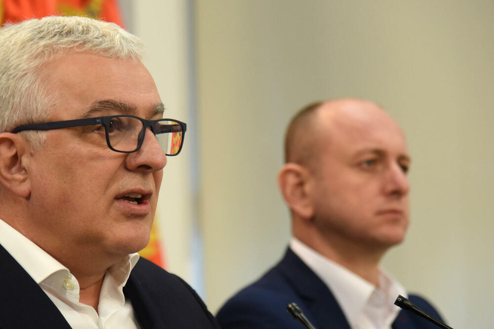 Lideri koalicije ZBCG Andrija Mandić i Milan Knežević, Foto: Boris Pejović