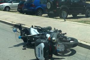 Budva: Oboren policijski motocikl