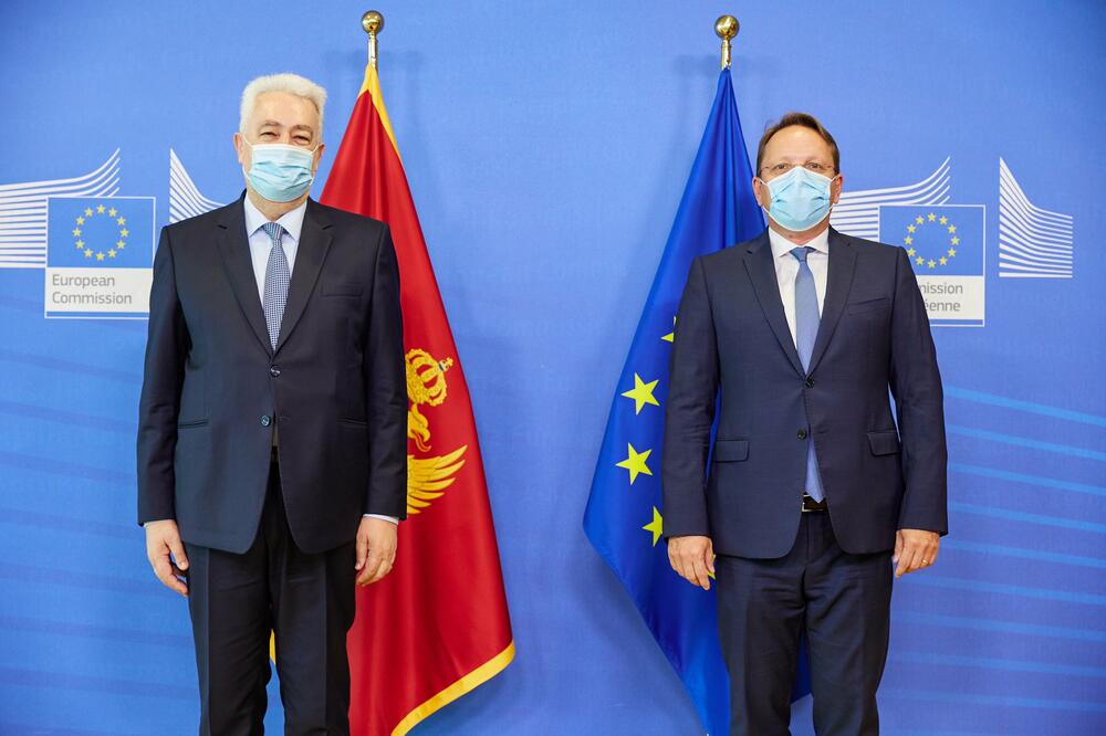 Krivokapić i Bruselu, Foto: twitter.com/OliverVarhelyi