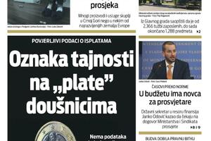 Naslovna strana "Vijesti" za subotu 26. jun 2021. godine