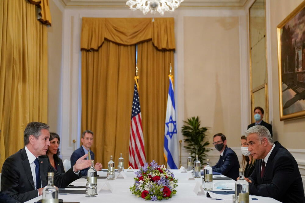 Blinken i Lapid na sastanku, Foto: Reuters