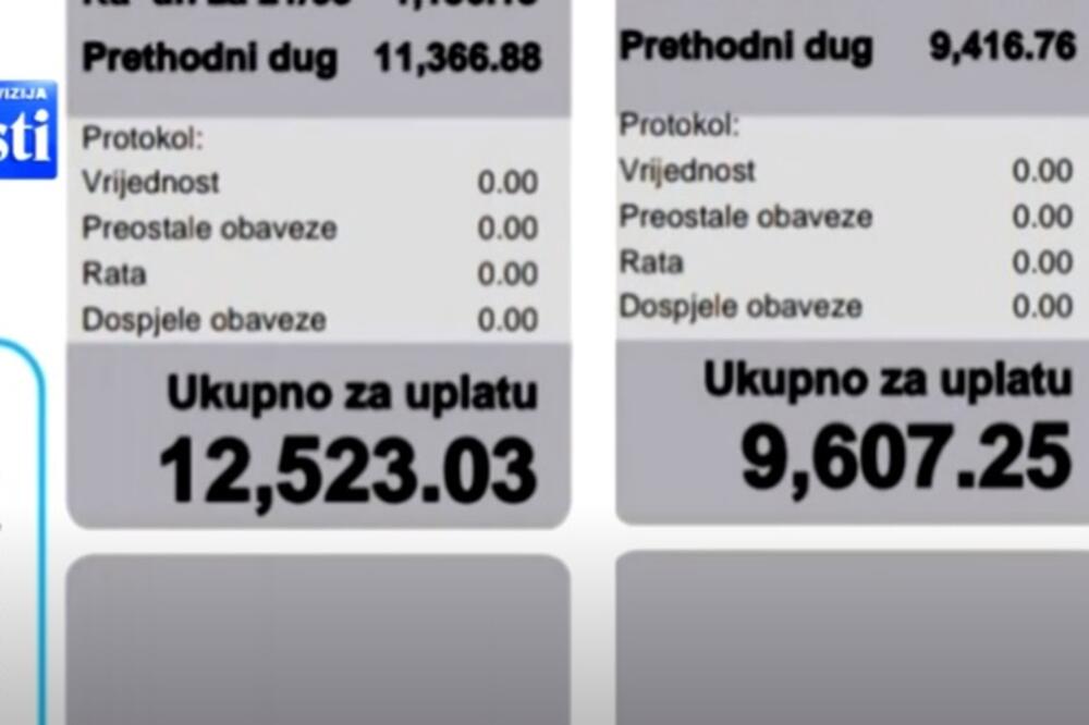Račun za struju, Foto: Screenshot/TV Vijesti