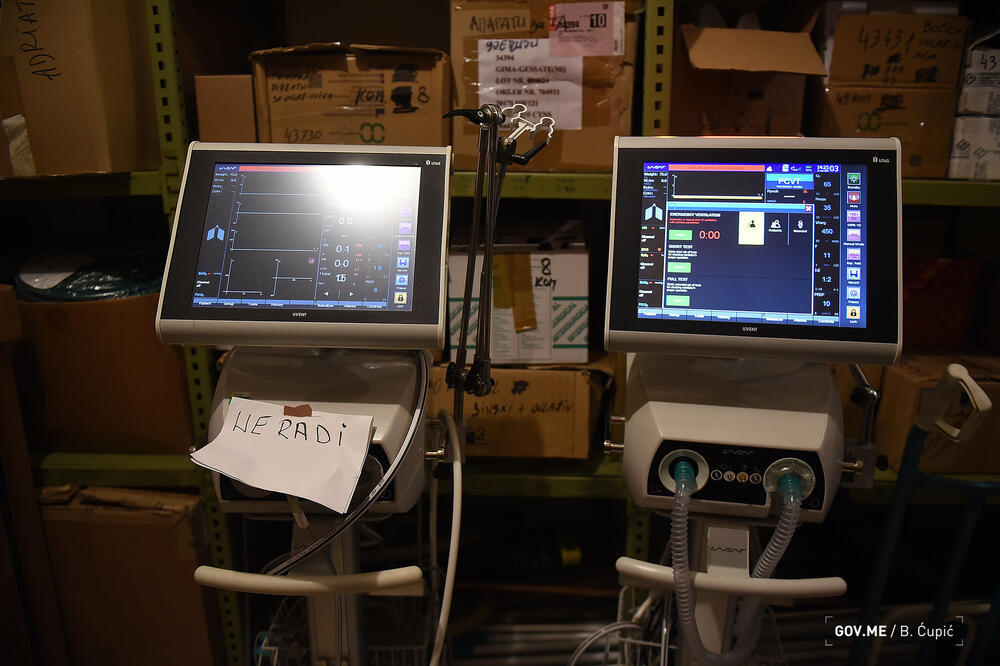 Sporni respiratori prije nekoliko mjeseci u KC, Foto: gov.me/Bojana Ćupić