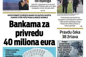 Naslovna strana "Vijesti" za 3.7.2021.