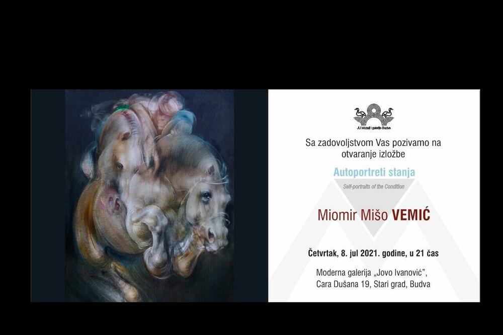 Izložba slika "Autroporteri stanja" Miomira Miša Vemića, Foto: JU MUZEJI I GALERIJE BUDVE Graphic