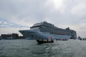 Large cruise ships have been banned from entering Venice since August