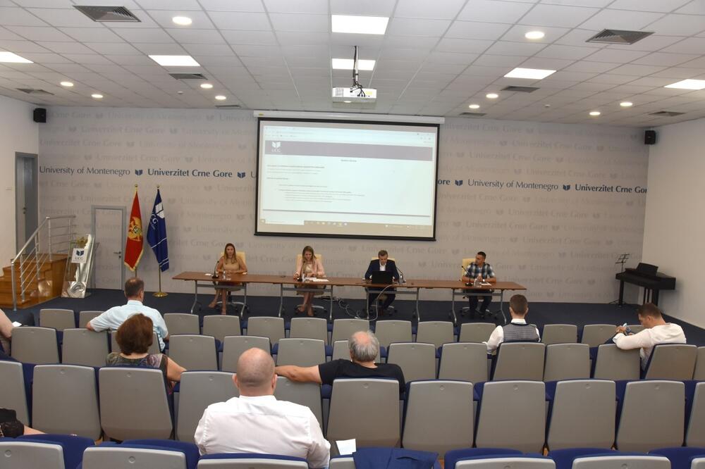 Sa predstavljanja programa rada kandidata za rektora Vladimira Božovića, Foto: UCG