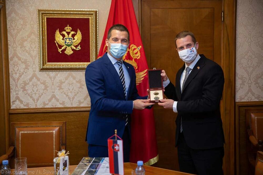 Bečić i Klaus, Foto: Skupstina.me