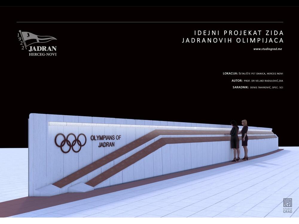 Idejno rješenje Zida Jadranovih olimpijaca