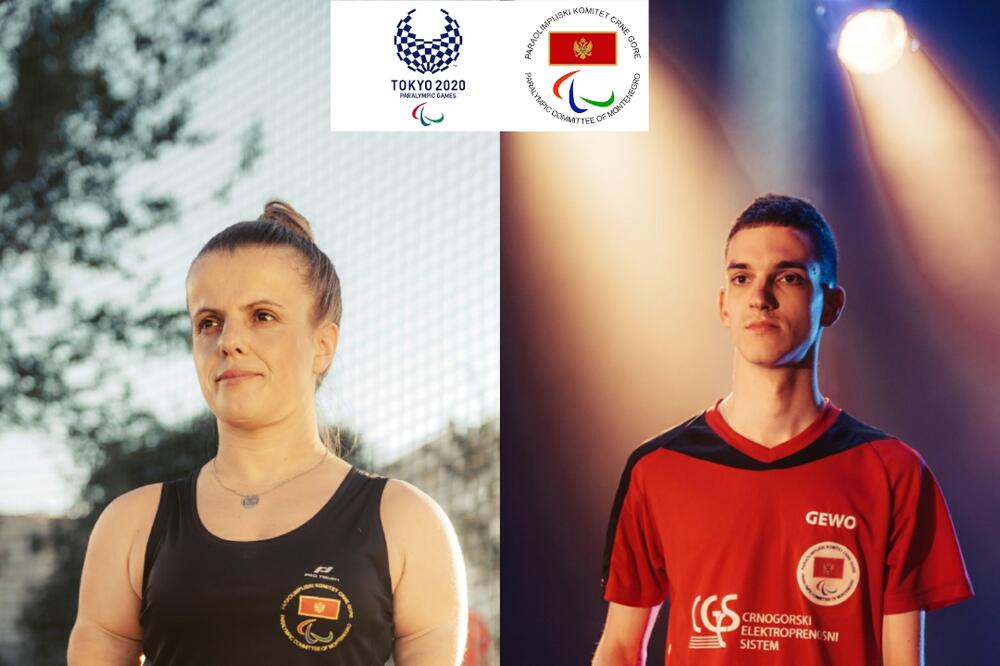 Marijana Goranović i Filip Radović, Foto: Paraolimpijski komitet Crne Gore
