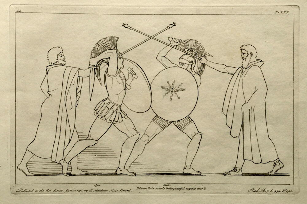 Borba Ajanta i Hektora (Džon Flaksman, 1795), Foto: Wikimedia Commons/H.-P.Haack
